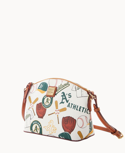 MLB Oakland A's Suki Crossbody Med Wristlet