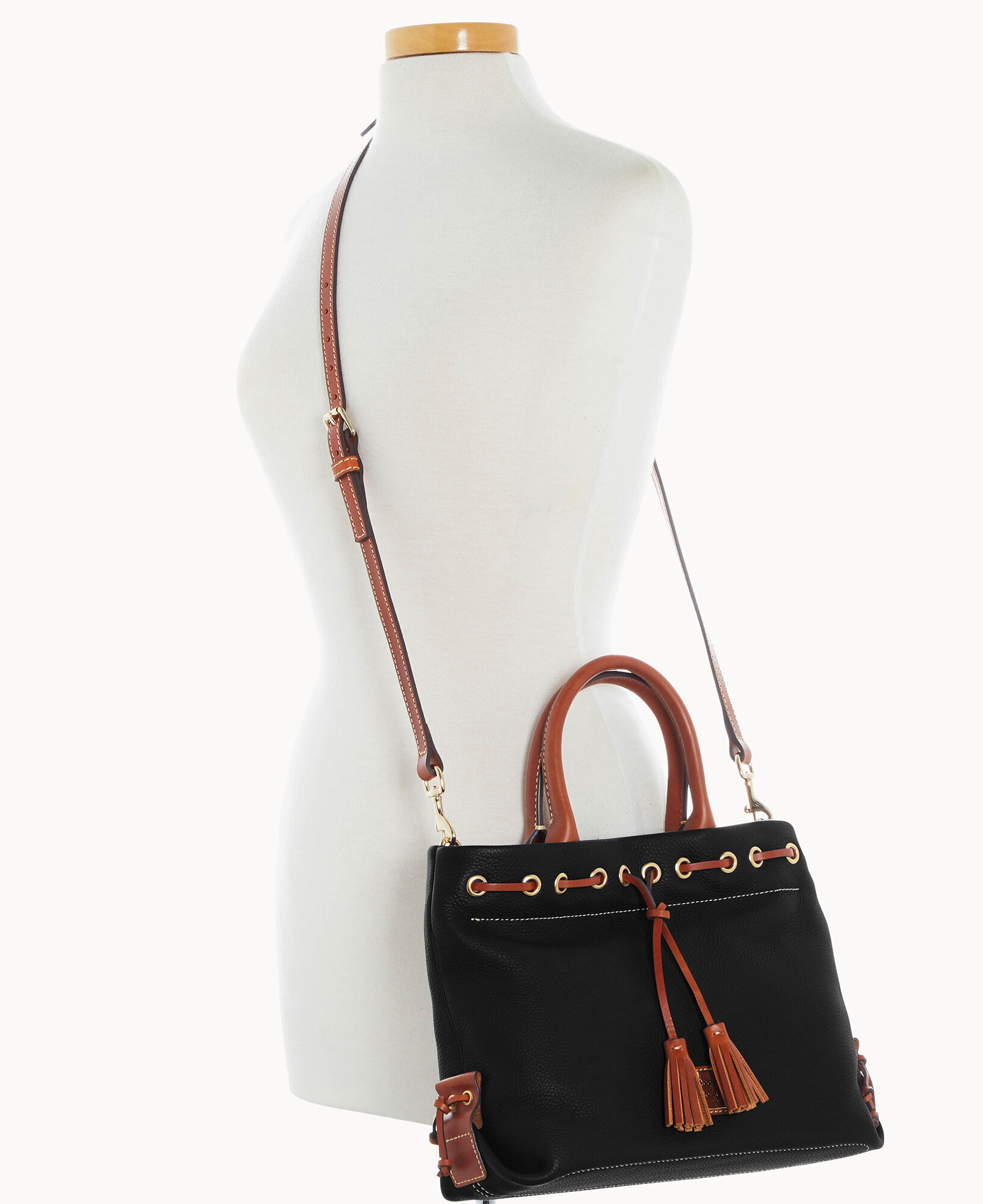 Dooney Bourke Pebble Grain Tassel Tote