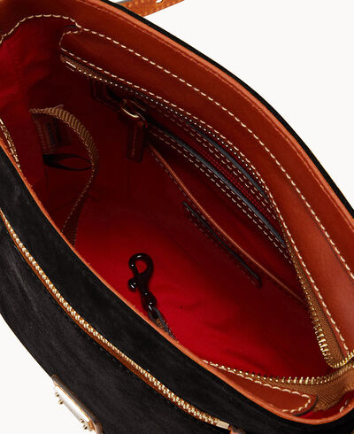 Suede Zip Crossbody