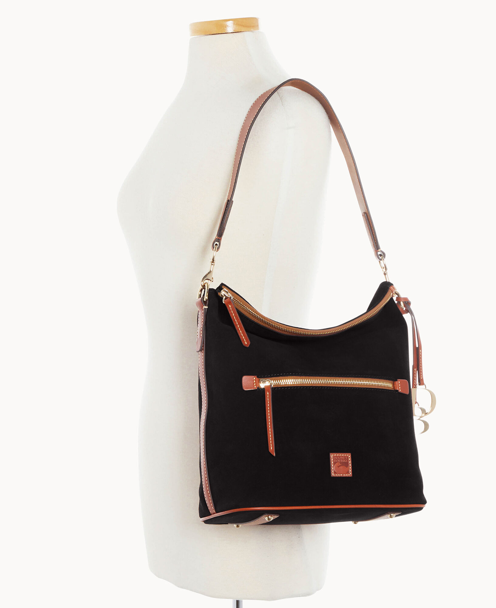 Dooney and bourke suede hobo bag online