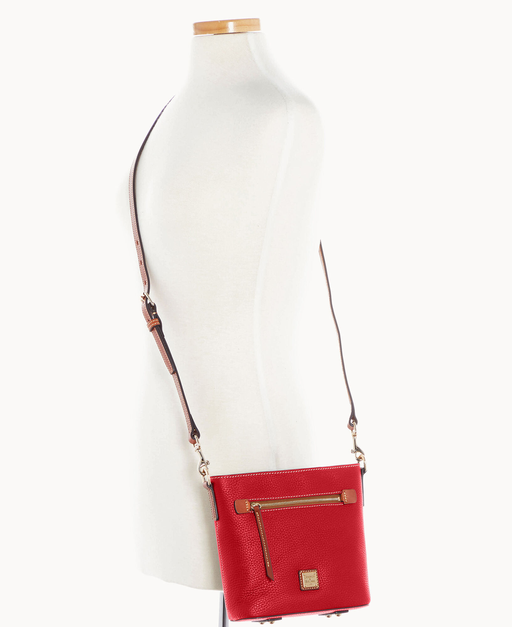 Pebble grain mini zip crossbody top