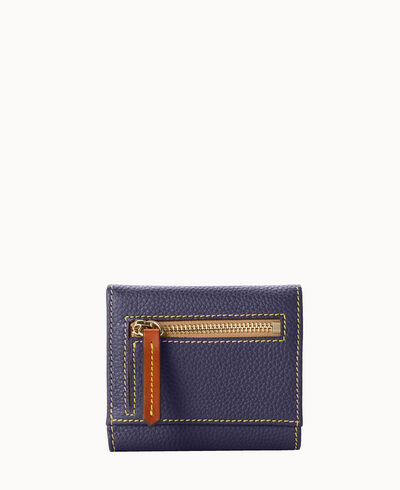 Pebble Grain Small Flap Credit Card Wallet