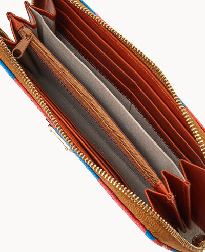 MLB Dodgers Large Zip Around Wristlet