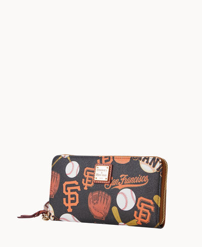 MLB Giants Large Zip Around Wristlet