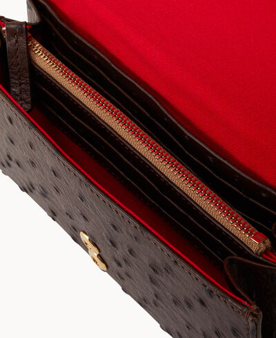 Ostrich Daphne Crossbody Wallet
