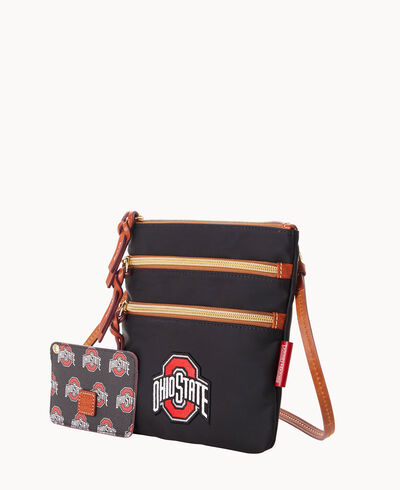 Collegiate Ohio State University North South Triple Zip w ID Holder