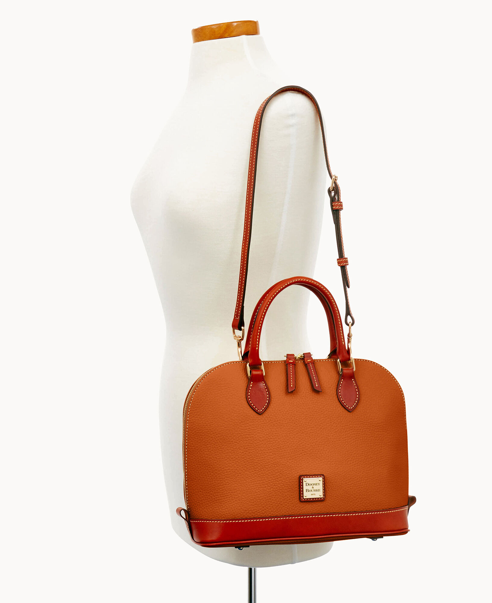 Dooney Bourke Pebble Grain Zip Zip Satchel