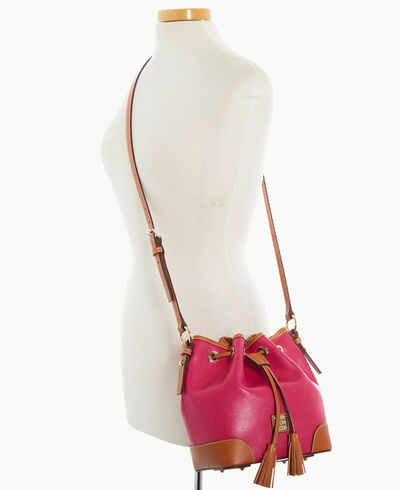 Saffiano Crossbody Drawstring