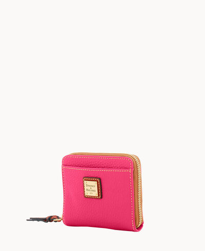 Pebble Grain Small Zip Around Wallet