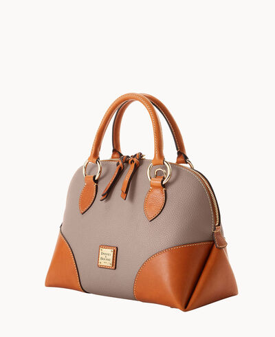 Pebble with Florentine Trim Domed Satchel