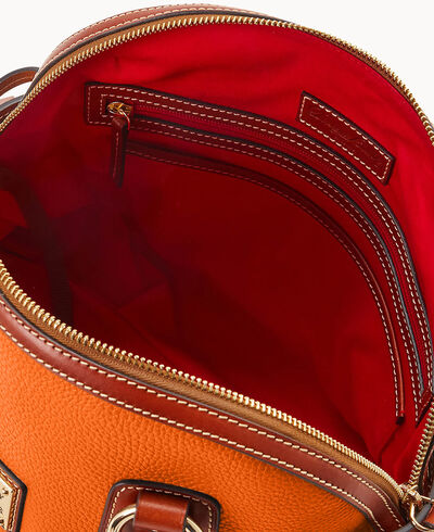 Pebble Grain Domed Satchel