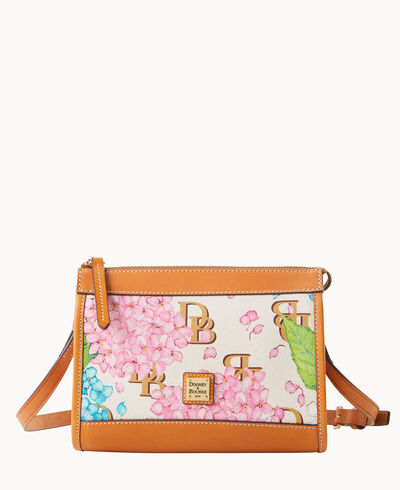 Hydrangea Monogram Zip Crossbody