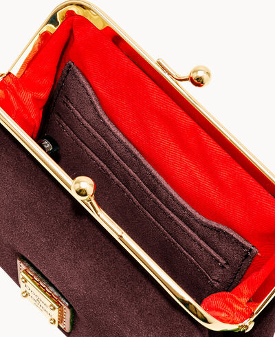 Suede Large Framed Purse