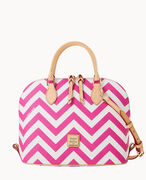 Chevron Zip Zip Satchel