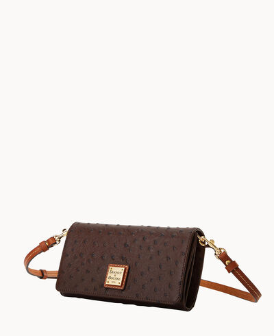 Ostrich Daphne Crossbody Wallet