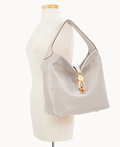 Florentine Logo Lock Shoulder Bag