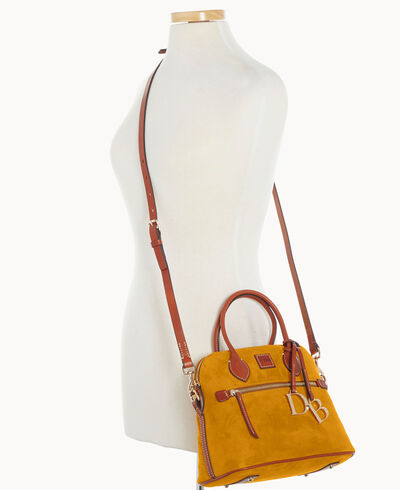 Suede Domed Satchel