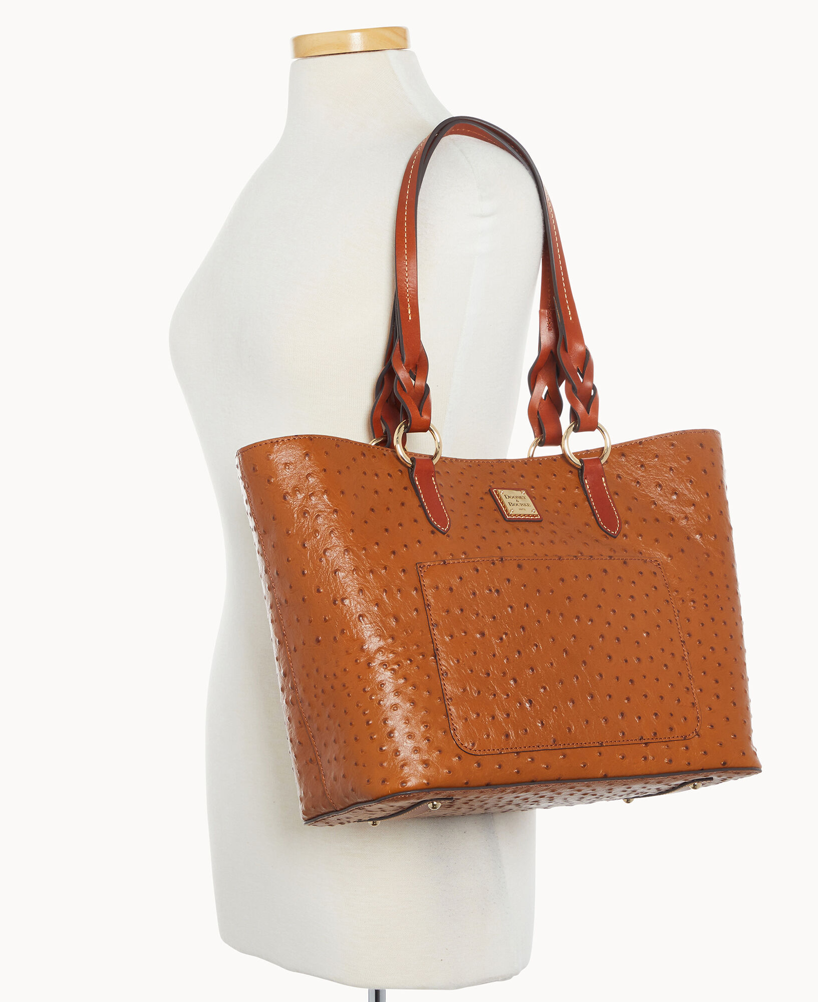 Ostrich tote hotsell bag