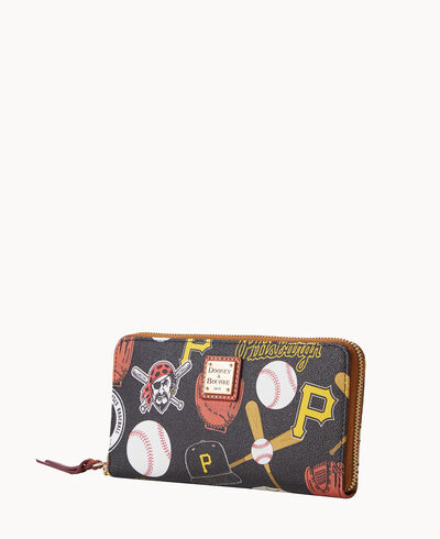 MLB Pirates Large Zip Around Wristlet