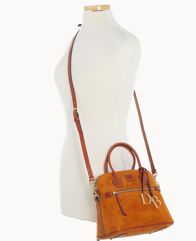 Suede Domed Satchel