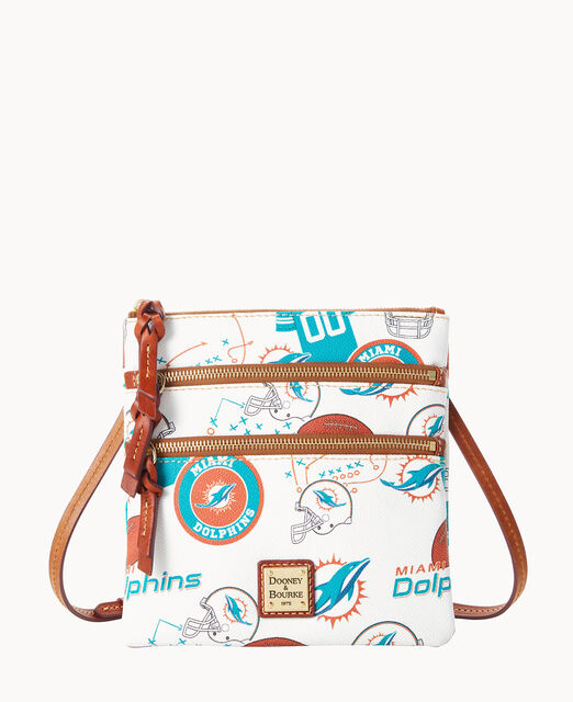 NFL Dolphins N S Triple Zip Crossbody