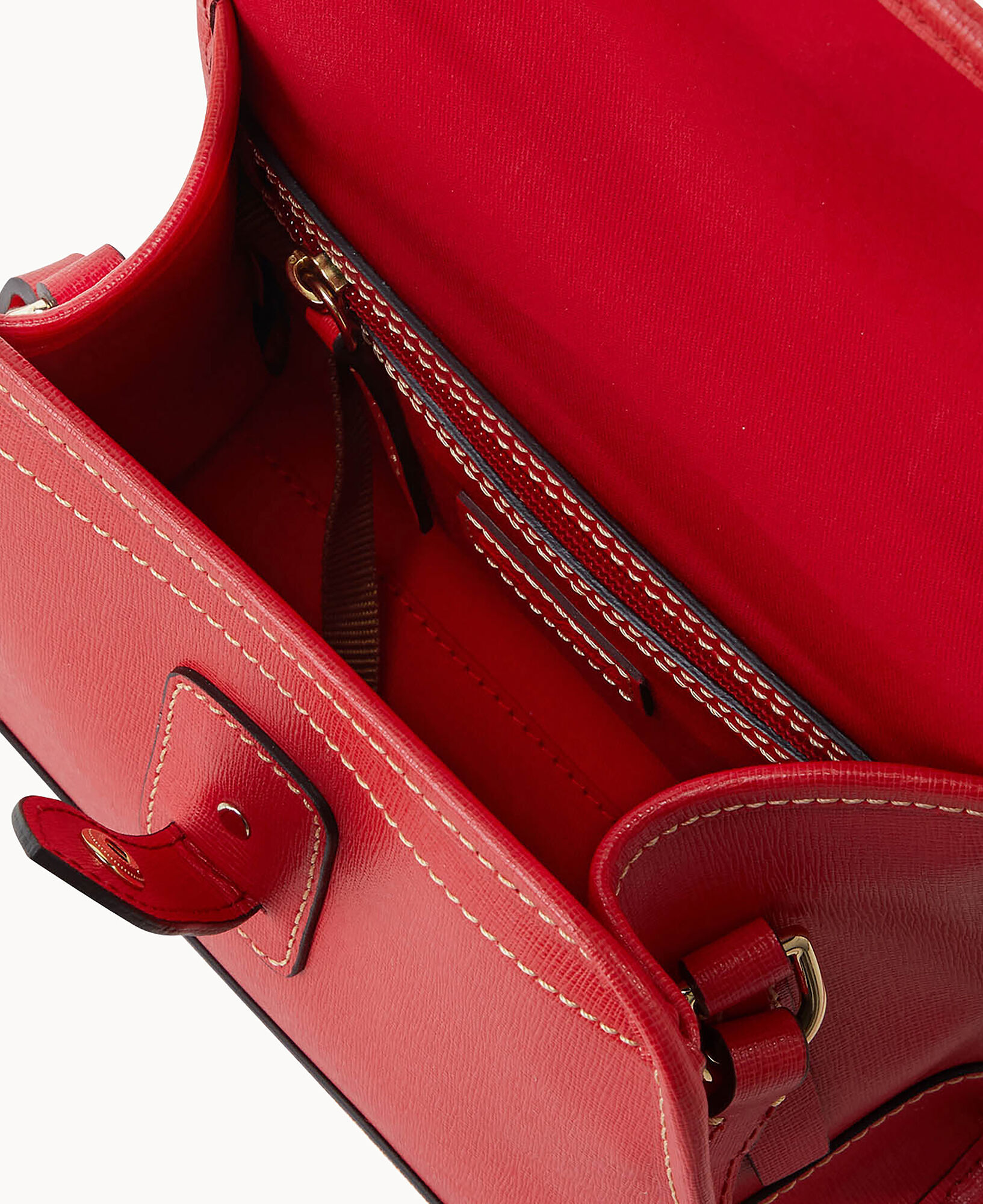 Dooney & Bourke Saffiano Leather Flap Crossbodybag ,Natural