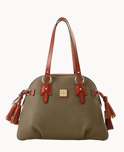 Pebble Grain Domed Satchel
