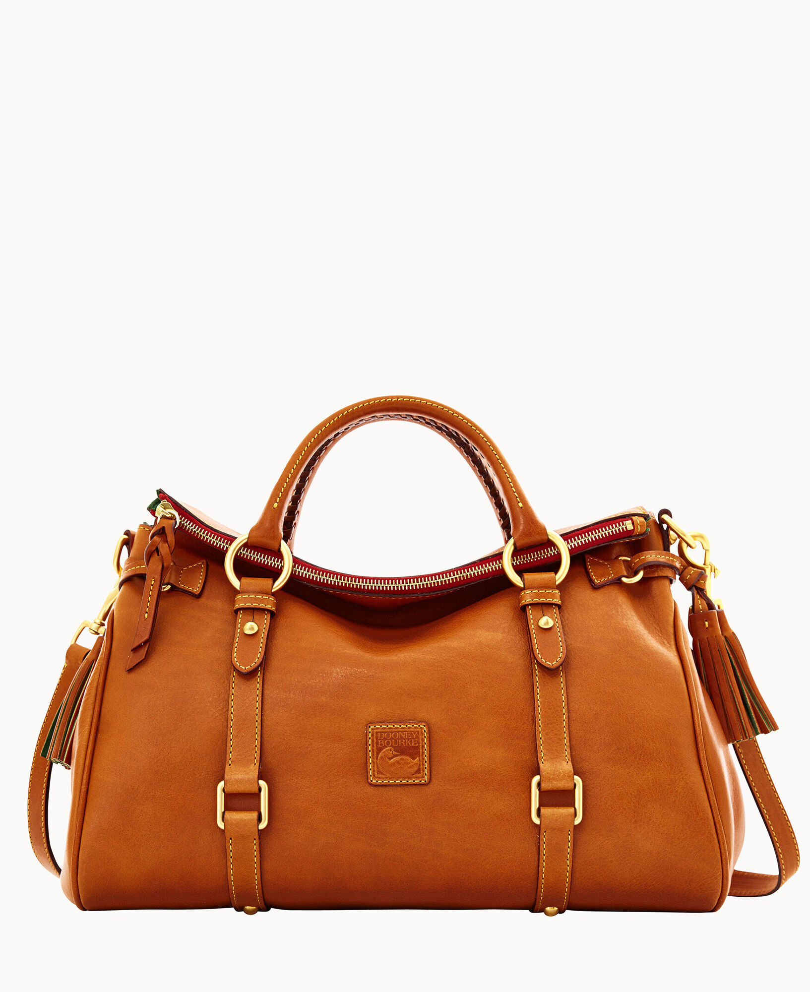 Brown leather satchel from Dooney and Bourke