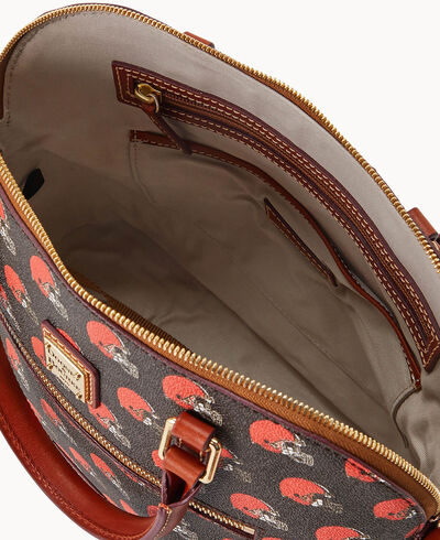NFL Browns Domed Zip Satchel