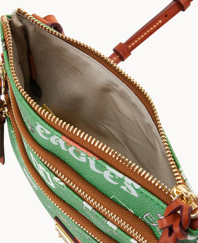 NFL Eagles North South Triple Zip Crossbody
