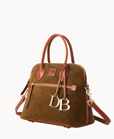 Suede Domed Satchel