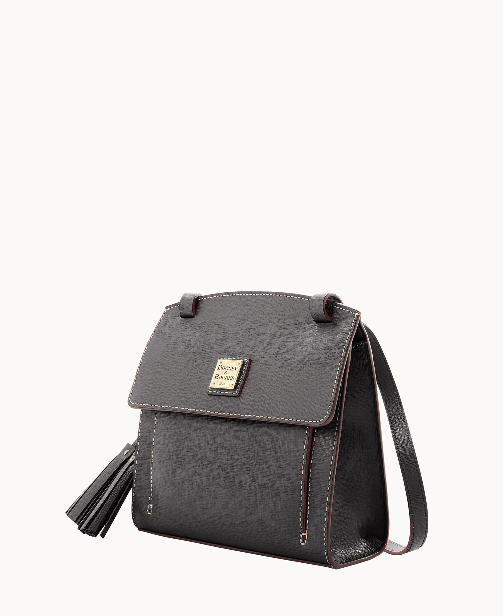 Buy FashionPuzzle Saffiano Small Dome Crossbody bag with Chain Strap, Black,  One Size at