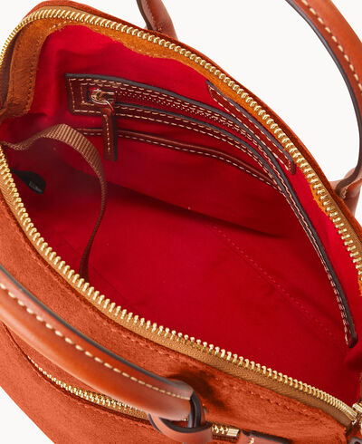 Suede Domed Satchel