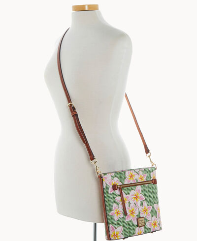 Plumeria Zip Crossbody