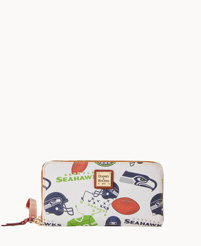 NFL Seahawks Large Zip Around Wristlet