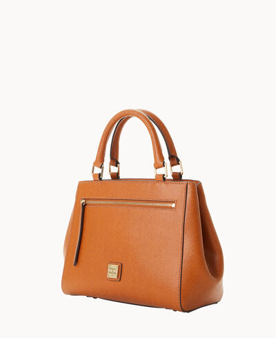 Saffiano Small Zip Satchel