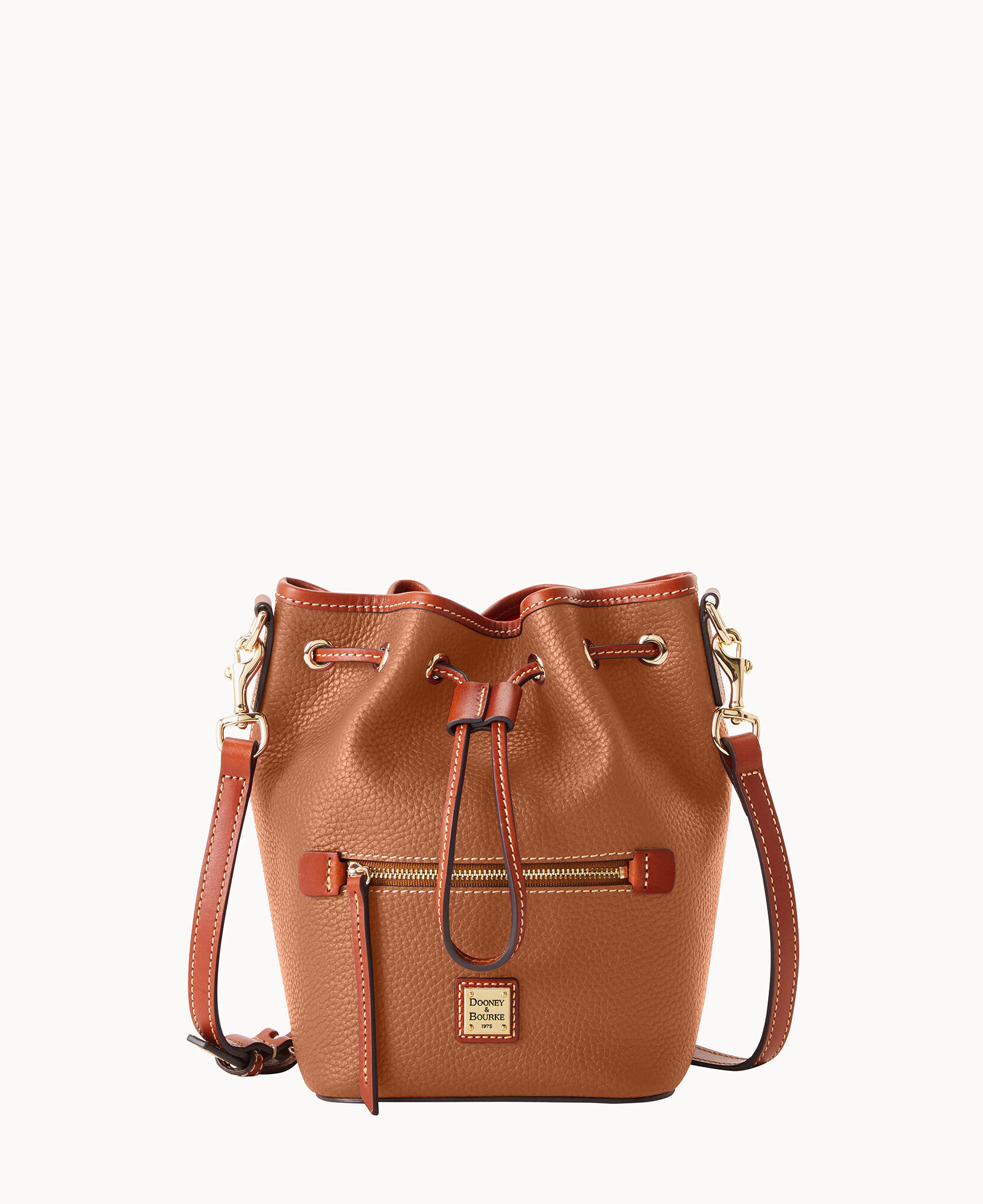 Dooney & Bourke Caramel Pebble Zip Sac Crossbody