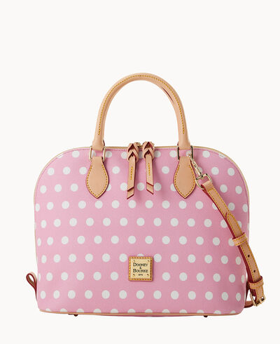 Polka Dot Zip Zip Satchel