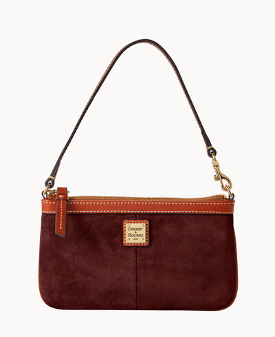 Suede Large Slim Wristlet