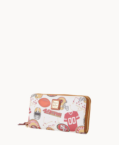 NFL 49ers Large Zip Around Wristlet