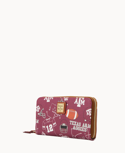 Collegiate Texas A&M Large Zip Around Wristlet