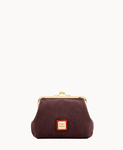 Suede Large Framed Purse