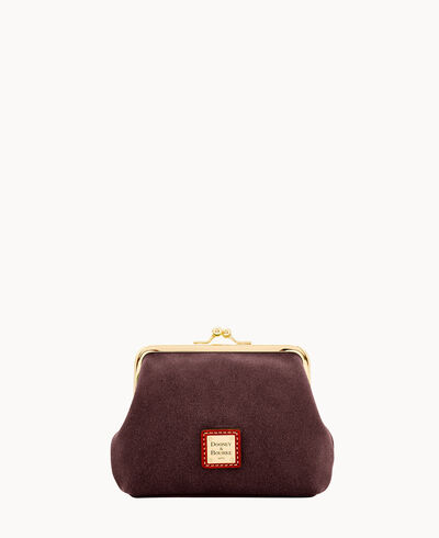 Suede Large Frame Purse