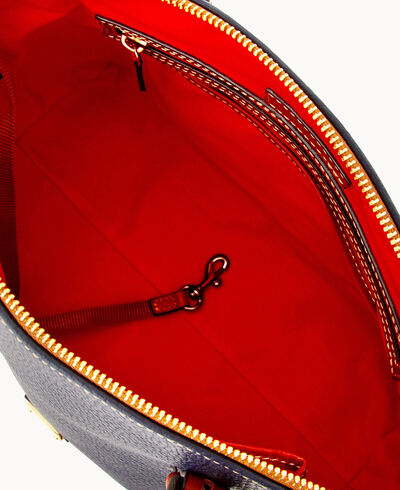 Pebble Grain Domed Satchel