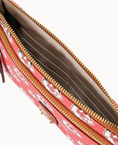 NFL Chiefs Double Zip Wristlet