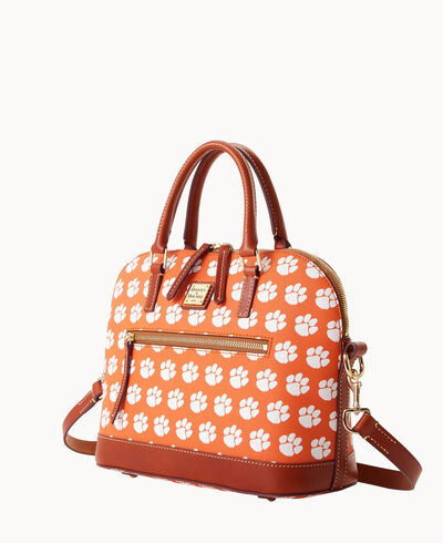 Collegiate Clemson University Domed Zip Satchel