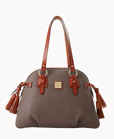 Pebble Grain Domed Satchel