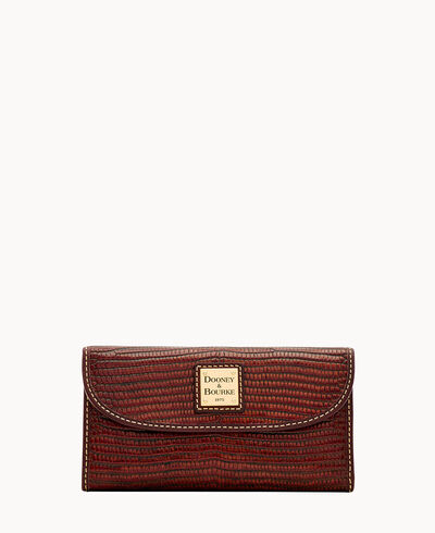 Embossed Lizard Continental Clutch