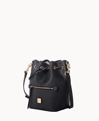 Saffiano Small Drawstring Crossbody