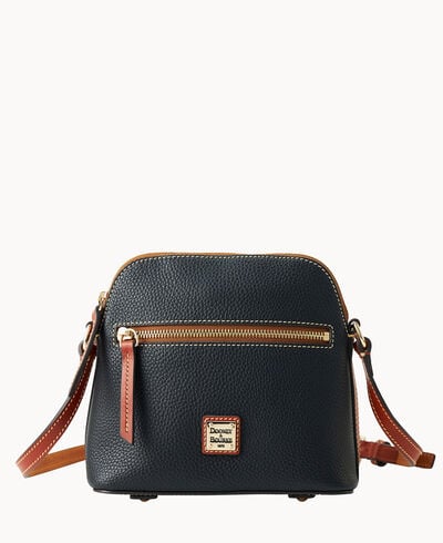 Pebble Grain Domed Crossbody